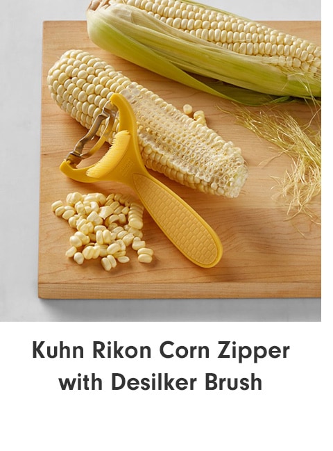 Kuhn Rikon Corn Zipper with Desilker Brush