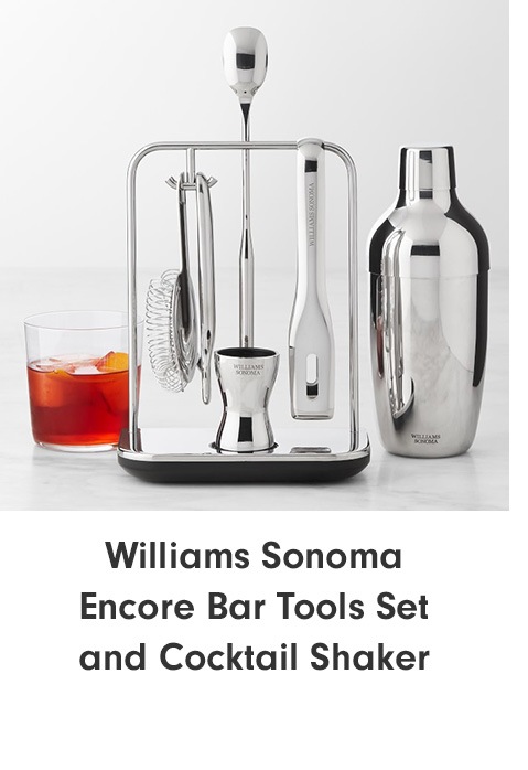 Williams Sonoma Encore Bar Tools Set and Cocktail Shaker
