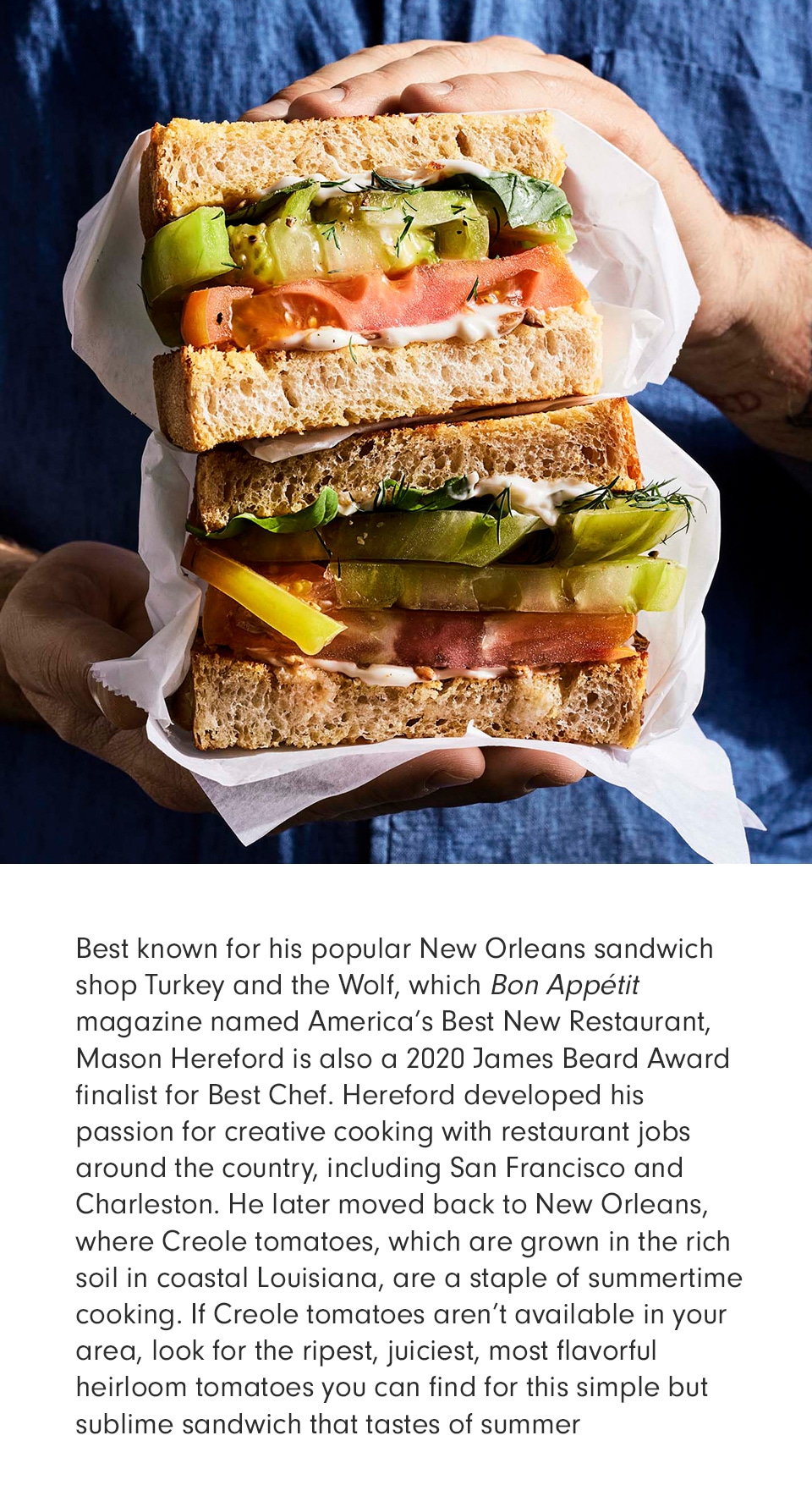 Mason Hereford's Heirloom Tomato Sandwiches