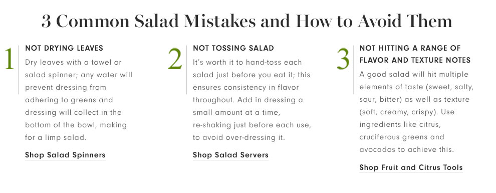 3 Common Salad Mistakes and How to Avoid Them 3 Common Salad Mistakes and How to Avoid Them