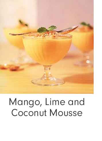 Mango, Lime and Coconut Mousse