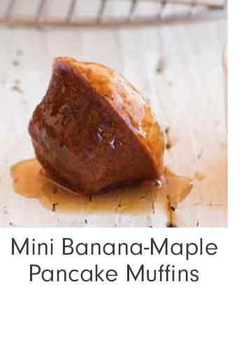 Mini Banana-Maple Pancake Muffins