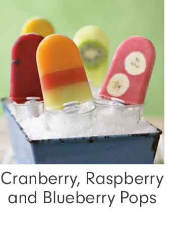 Cranberry, Raspberry and Blueberry Pops