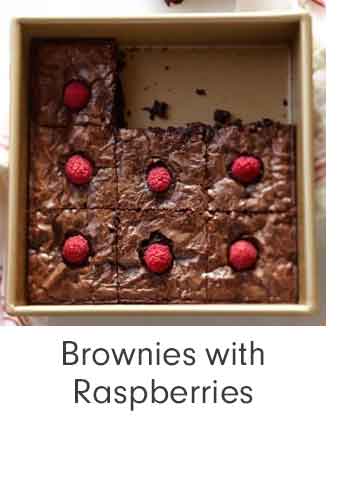 Brownies with Raspberries
