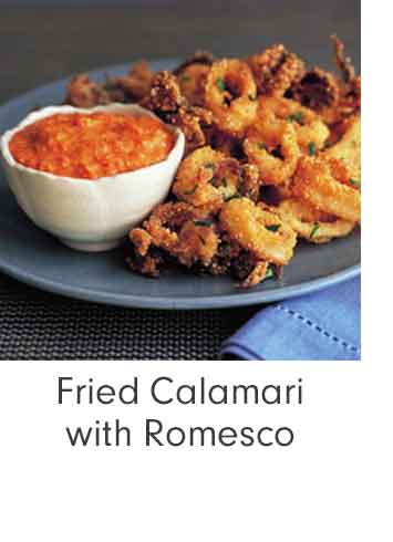 Fried Calamari with Romesco