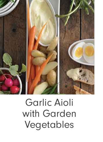Garlic Aioli with Garden Vegetables
