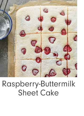 Raspberry-Buttermilk Sheet Cake