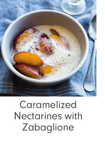 Caramelized Nectarines with Zabaglione