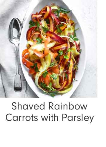Shaved Rainbow Carrots with Parsley