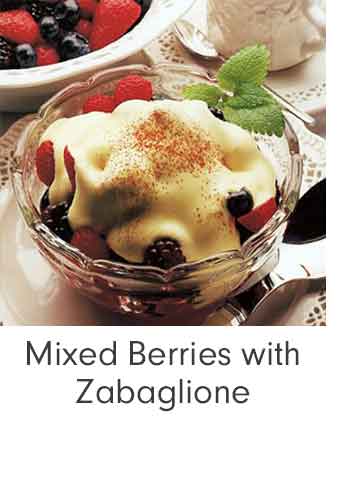 Mixed Berries with Zabaglione