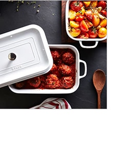 Short Rib Meatballs with Red Wine Sauce >
