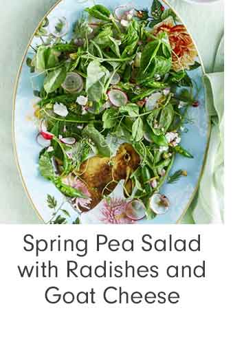 Spring Pea Salad with Radishes and Goat Cheese