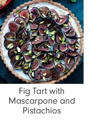 Fig Tart with Mascarpone and Pistachios