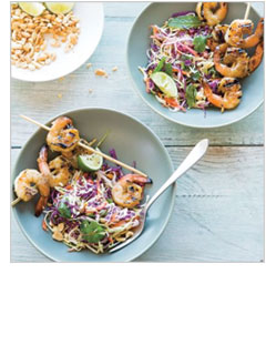 Vietnamese Slaw and Lemongrass Shrimp with Peanuts