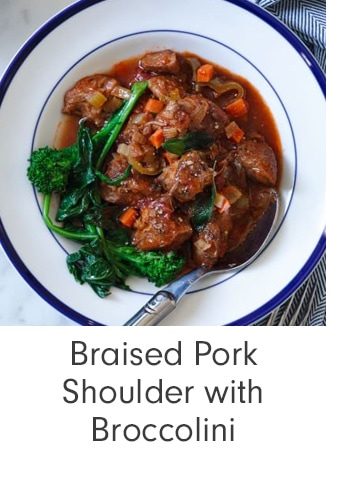 Braised Pork Shoulder with Broccolini