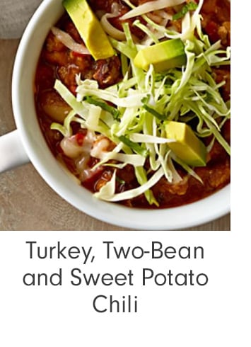 Turkey, Two-Bean and Sweet Potato Chili