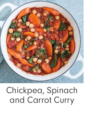 Chickpea, Spinach and Carrot Curry