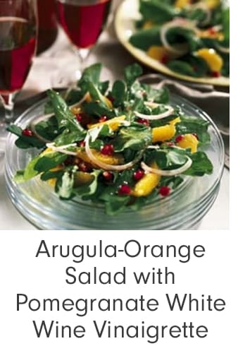Arugula-Orange Salad with Pomegranate-White Wine Vinaigrette