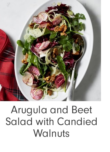 Arugula and Beet Salad with Candied Walnuts