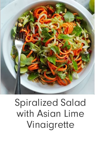 Spiralized Salad with Asian Lime Vinaigrette
