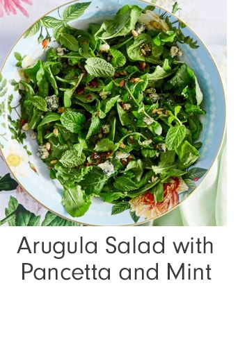 Arugula Salad with Pancetta and Mint