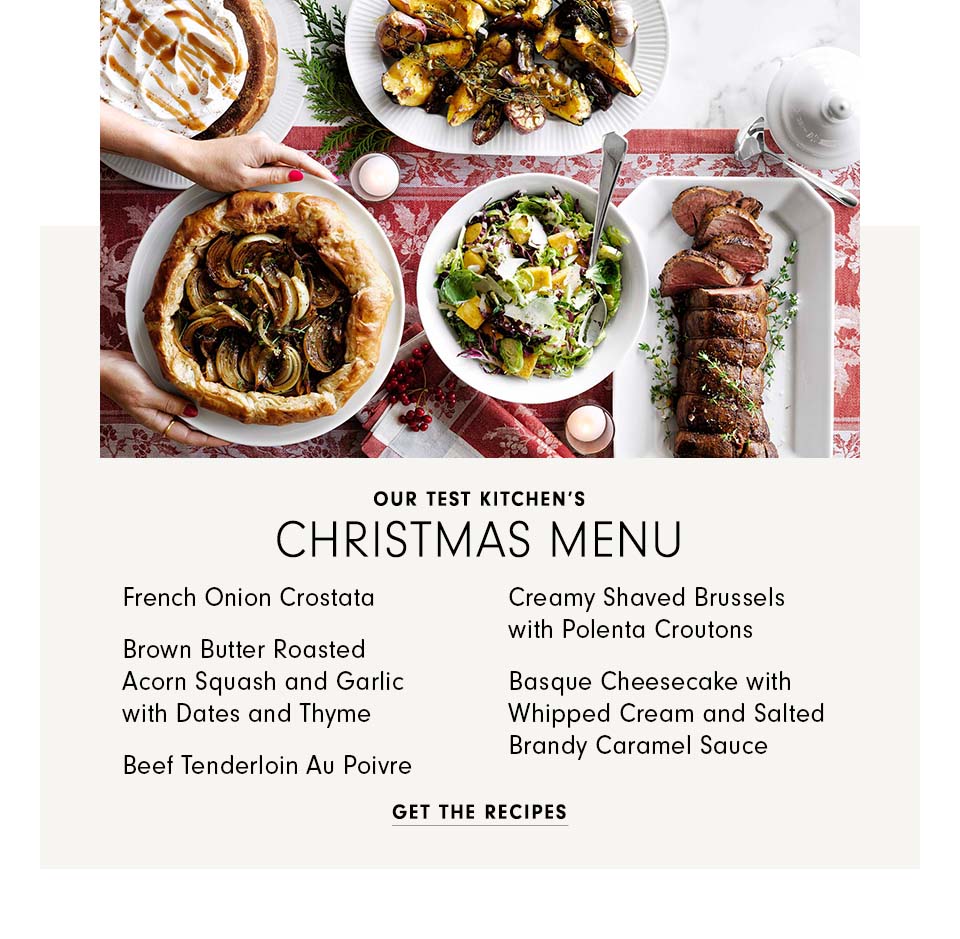 Our Test Kitchen's Christmas Menu