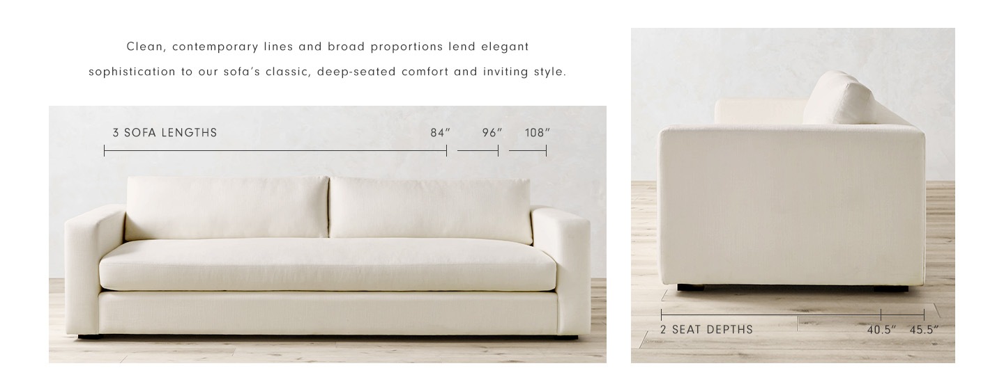 The Carlton Collection - Clean lines meet broad proportions from wide, square arms to a deep bench seat. 