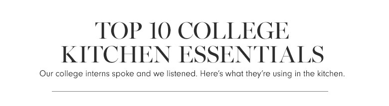Top 10 College Kitchen Essentials
