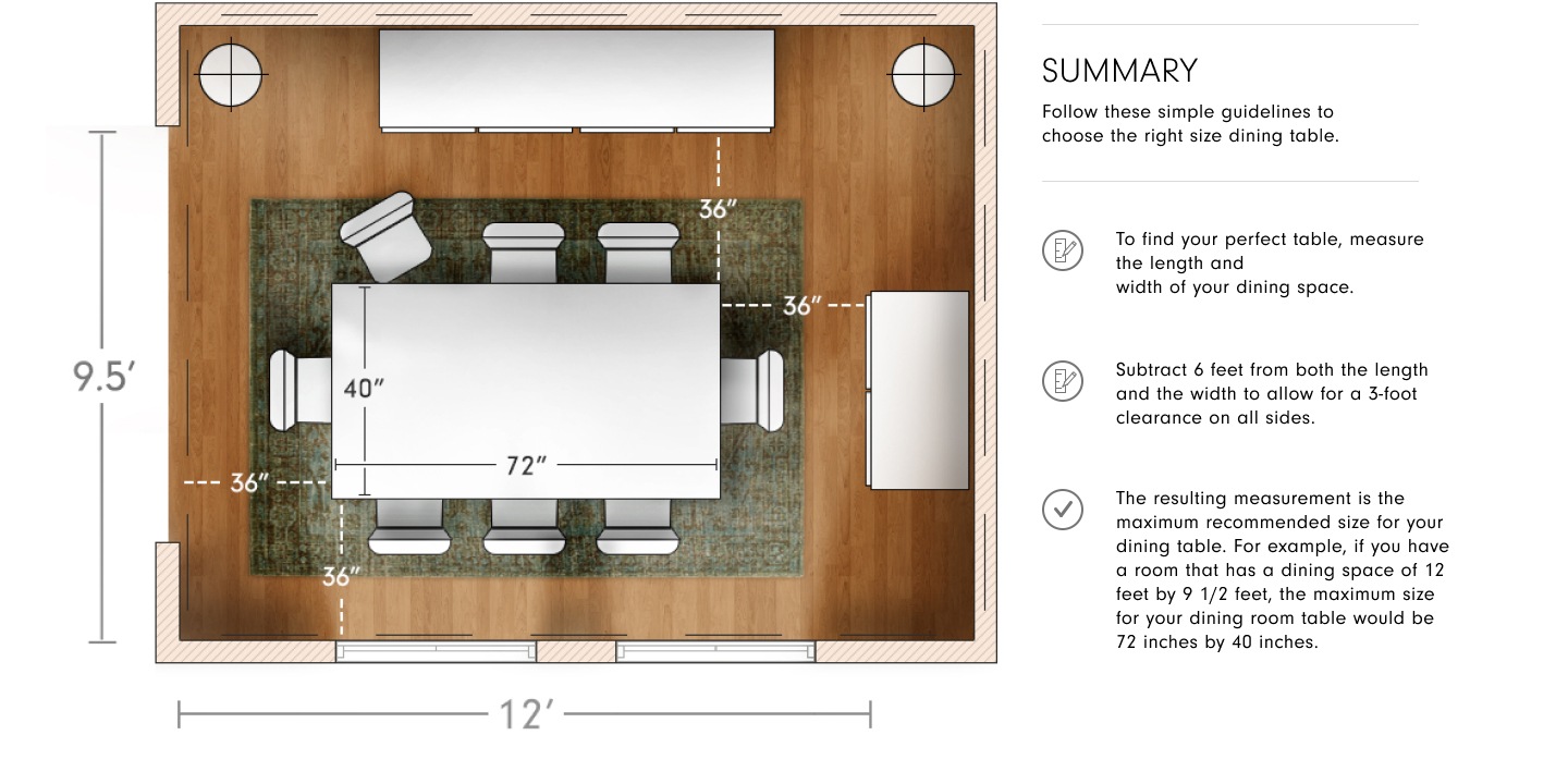 Dining Room Size For 12