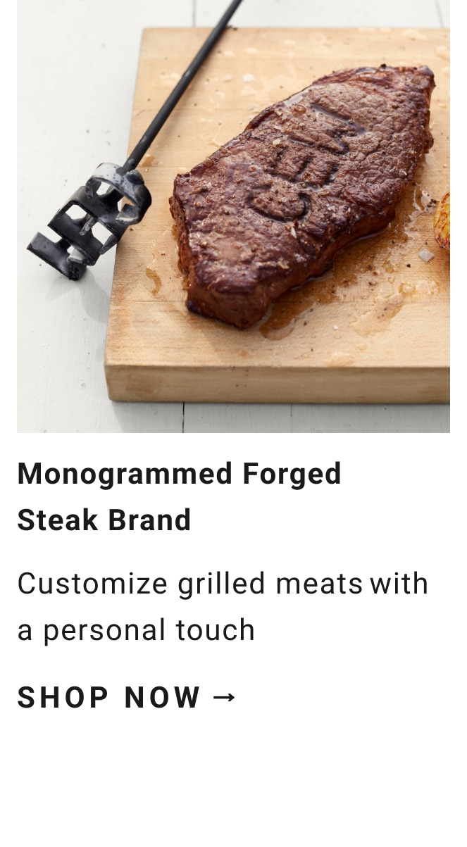 Monogrammed Forged Steak Brand