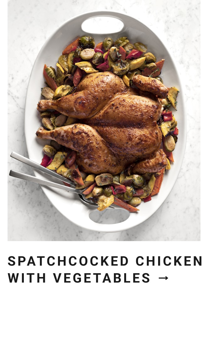 Spatchcocked Chicken with Vegetables