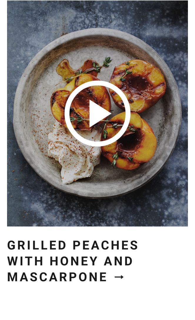 Grilled Peaches with Honey and Mascarpone