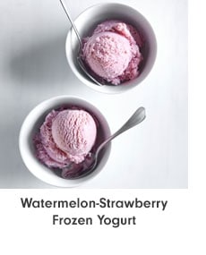 Watermelon-Strawberry Frozen Yogurt