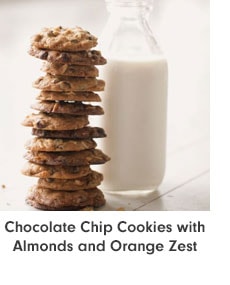 Chocolate Chip Cookies with Almonds and Orange Zest