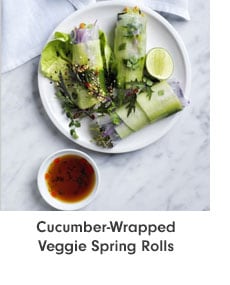 Cucumber-Wrapped Veggie Spring Rolls