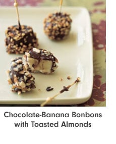Chocolate-Banana Bonbons with Toasted Almonds