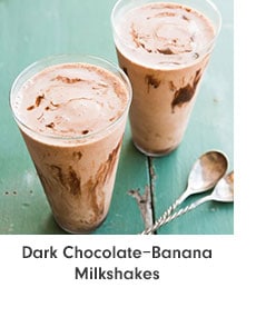 Dark Chocolate–Banana Milkshakes