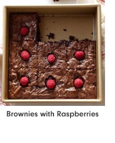 Brownies with Raspberries