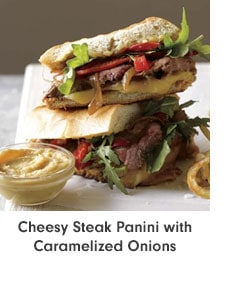 Cheesy Steak Panini with Caramelized Onions