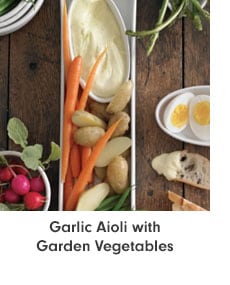 Garlic Aioli with Garden Vegetables