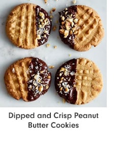 Dipped and Crisp Peanut Butter Cookies