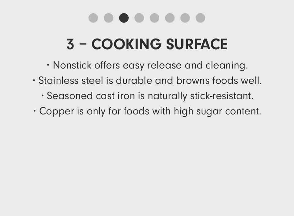 3 - Cooking Surfaces