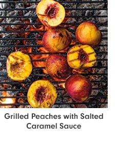 Grilled Peaches with Salted Caramel Sauce