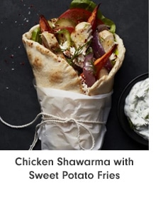 Chicken Shawarma with Sweet Potato Fries
