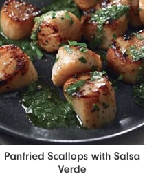 Panfried Scallops with Salsa Verde