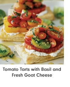 Tomato Tarts with Basil and Fresh Goat Cheese