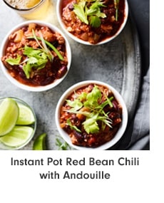 Instant Pot Red Bean Chili with Andouille