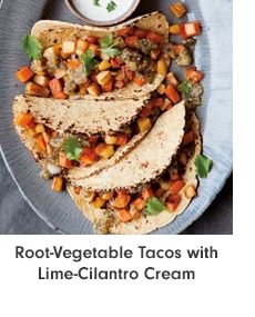 Root-Vegetable Tacos with Lime-Cilantro Cream