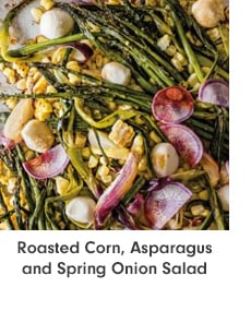 Roasted Corn, Asparagus and Spring Onion Salad