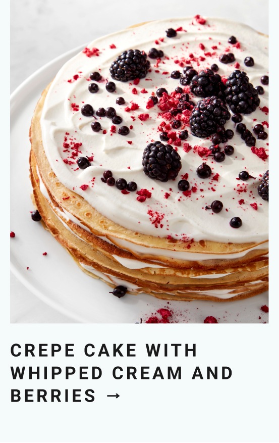 Crepe Cake with Whipped Cream and Berries